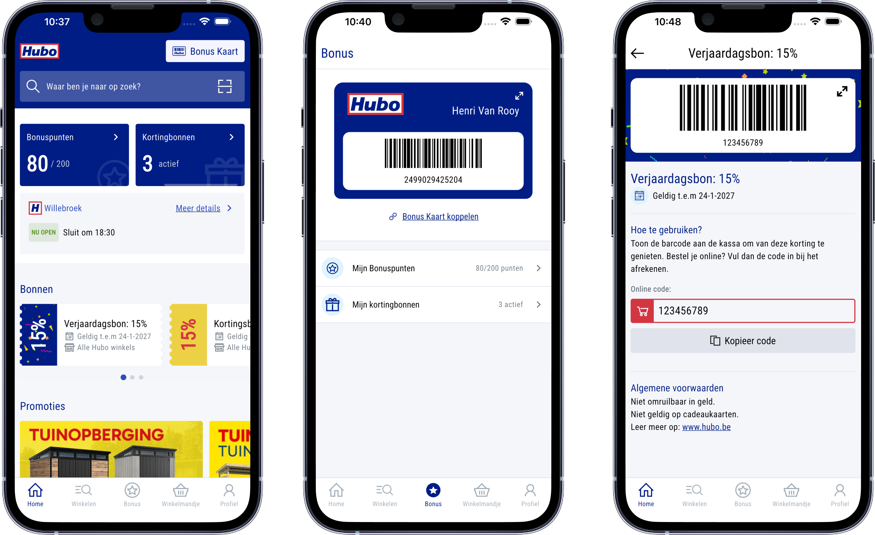 Hubo app on multiple devices showing key features