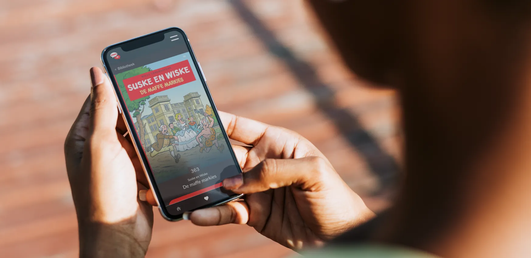 Strips.be app in use