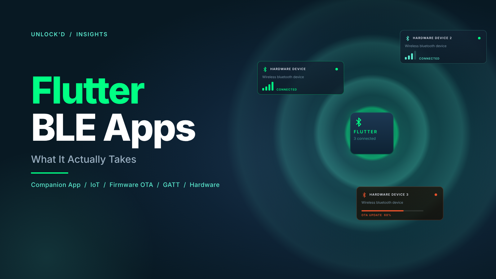 Flutter BLE companion app connected to cycling hardware