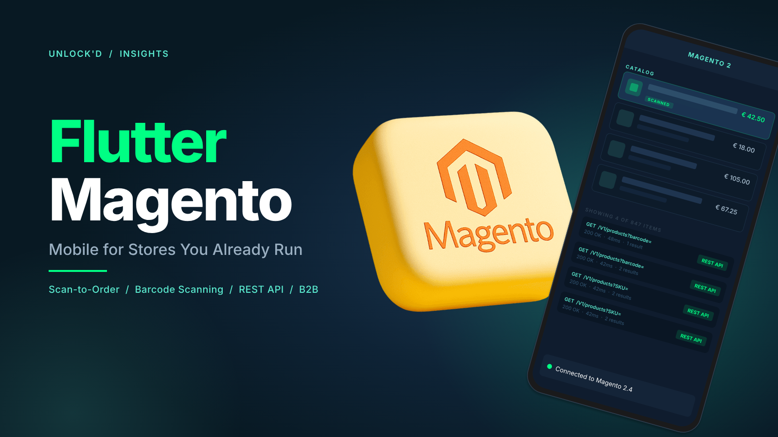 Intégration Flutter Magento : app mobile avec scan de codes-barres connectée à une boutique Magento